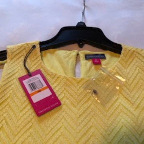 Key Lime Vince Camuto Herringbone Lace Blouse - Picture 8 of 8